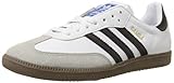 adidas Originals Men's Samba Soccer-Inspired Sneaker,White/Black/Gum,9.5 M US