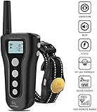 Peteme Dog Training Shock Collar Rechargeable with Beep/Vibra/Electric Shock,100% Waterproof, 1200 ft Remote Trainer Range Collar for Small Medium Large Dogs.