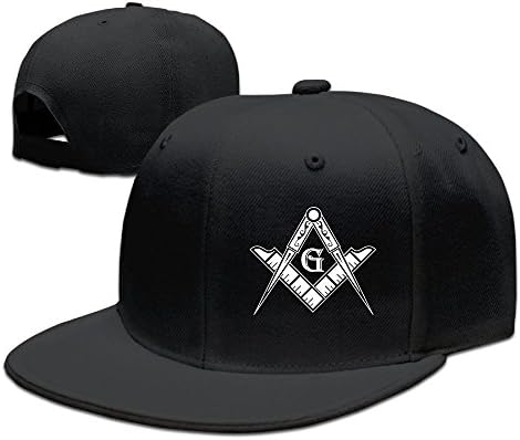 JOIAREGN Freemason Logo - Square &amp; Compass Symbol Unisex Baseball Hats Cool Flat-Along Cap New