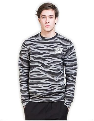 US VERSUS THEM PANAMA FLEECE CREW in Grey Camo color Sz Large