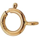 5.5MM 14K Solid Yellow Gold Spring Ring Clasp Open Ring Made in Italy by CRAFT WIRE