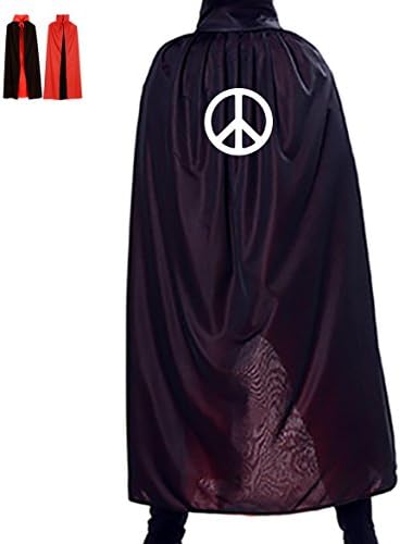 Peace Envoy Symbol Reversible Halloween Cape Vampire's Cowl 35.5(in)
