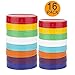 WishDirect 16 Pack Colored Plastic Mason Jar Canning Lids – 8 Wide Mouth & 8 Regular Mouth Ball Mason Lids