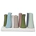 Chive - Pooley 2, Ceramic Flower Vase, 8-Tube Shape (Papaya, Yellow and Pink)