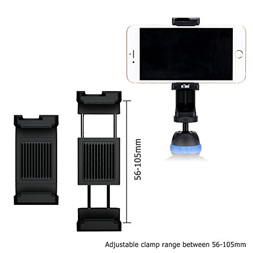 image for Kiwifotos Cell Phone Tripod Mount Adapter Smartphone Tripod Holder Cli