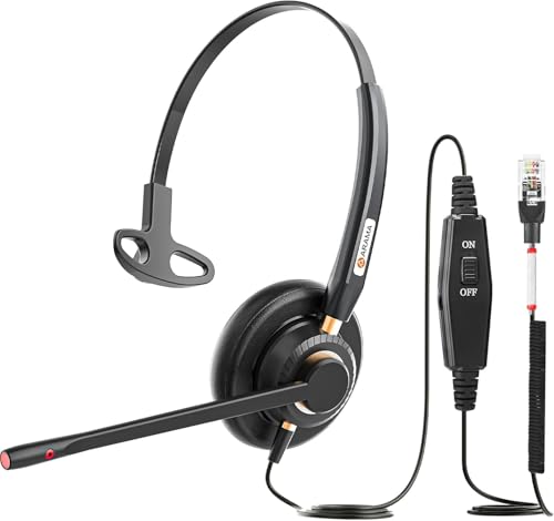 Arama RJ9 Noise-Canceling Telephone Headset