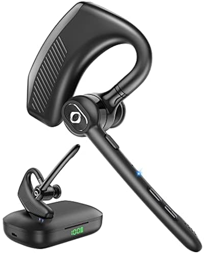 Bluetooth Headset Wireless Earpiece Noise Cancelling Microphone