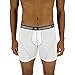 Men's Athletic Stretch Boxer Brief Underwear (2 pack), SMALL, White/ Aluminum 2 Aluminum 2