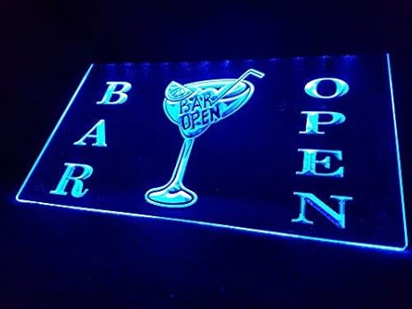 Bar Open Leuchtschild LED Neu Schild Laden Reklame Neon Neonschild BAR PUB Kneipe Disco Cocktails