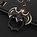 Cool Batman Ring, Bat Finger Ring, Cell Phone Finger Ring Stand Holder. Black + Gold Cell Phone Ring Stand Holder. Rotates 360 and 180 Degrees.