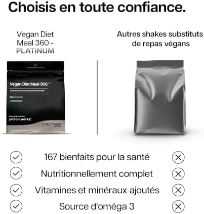 Protein Works | Vegan Diet Meal 360 - Platinum, Chocolat Onctueux, 1kg
