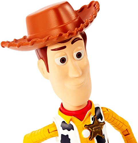 Mattel GFR27 - Toy Story 4 Sprechender Woody deutschsprachig, mit +15 Sätzen, 17 cm Spielzeug Action Figur ab 3 Jahren… – Bild 5
