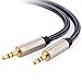 Ugreen 3.5mm Male to Male Auxiliary Aux Stereo Professional HiFi Cable with Silver-Plating Copper Core, Gold Plated, Nylon Braid, Tangle-Free for for Audiophile/Musical lovers Silver, 5m 15ft