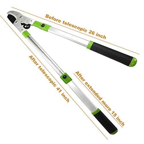 Mesoga Bypass Lopper with Extendable, Anvil Lopper Heavy Duty, Tree