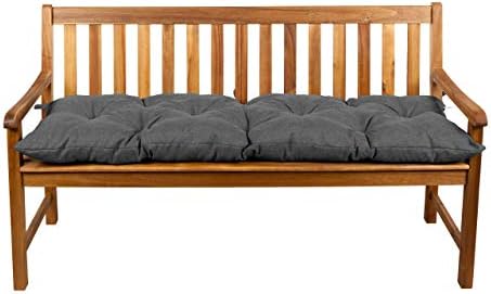 gutekissen Bench cushion Patio Lawn Bench or Swing Garden Furniture LS (160x30, Dark grey 2)