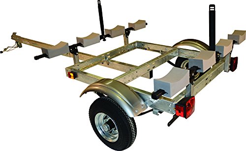 MALONE XTRALIGHT TRAILER PACKAGE w/ 1 L-KAYAK RACK AND STACKER BLOCKS