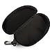 Kingfansion Portable Carabiner Eye Glasses Sunglasses Hard Case Protector Box Holder (Black)
