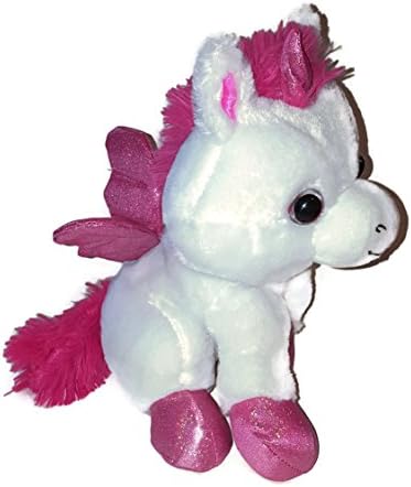 Pink and White Unicorn Pegasus Plush Stuffed Animal 11 inch Teddy Bear Toy Doll