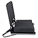 Leader Accessories Wide Padded Folding Stadium Chair/Stadium Seat for Bleacher,Black