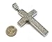 Extra Large CZ Iced Out Silver Cross Pendant