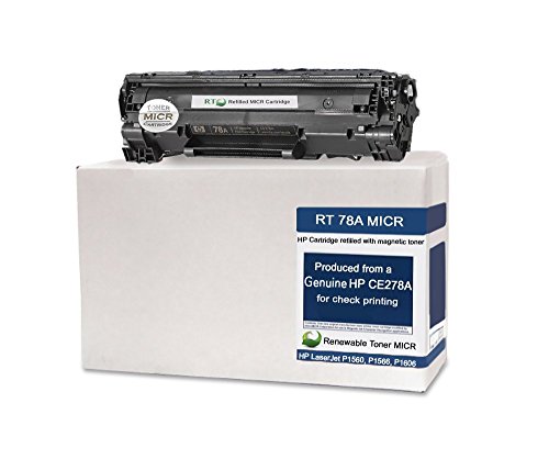 RT 78A CE278A Modified MICR Toner Cartridge for Check Printing on LaserJet P1560 P1566 P1606 P1606N P1606DN Pro M1536dnf Printers RT 78A CE278A Modified MICR Toner Cartridge for Check Printing on LaserJet P1560 P1566 P1606 P1606N P1606DN Pro M1536dnf Printers
