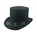 JJMS Brand Fantastic Black Top Hat Hard Felt top Hat Delivered By Amazon.