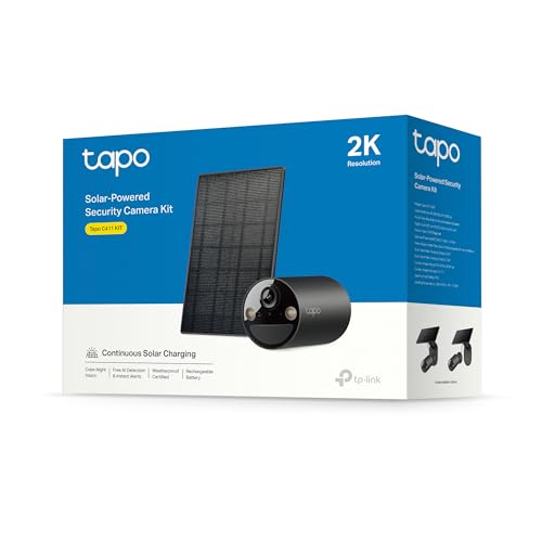 Tapo C411 KIT 2K Solar Überwachungskamera für außen, nicht entfernbarer Akku, Farbnachtsicht, WLAN 2,4 GHz, Zwei-Wege-Audio, Personenerkennung, lokale Speicherung über microSD-Karte oder H500-Homebase 10