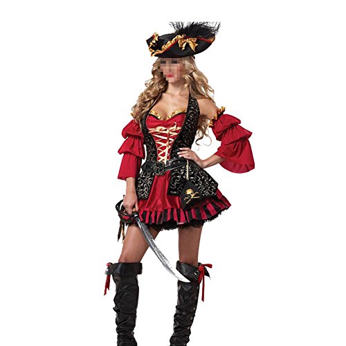 Women's Pirate Wench Costume Dress Swashbuckler Costume for Girls