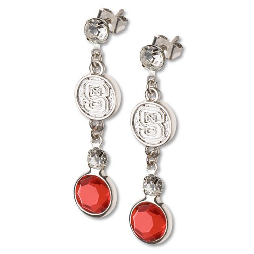 NCAA Logo Crystal Earrings NCAA Team: North Carolina State