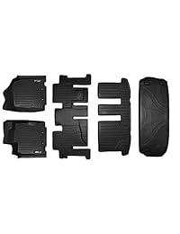 maxliner Custom Fit maxfloormat y maxtray carga y para maletero de coche para Select Nissan Pathfinder Infiniti JX35 QX60 Modelos   (Negro) (3 Fila Set detrás de la tercera fila)