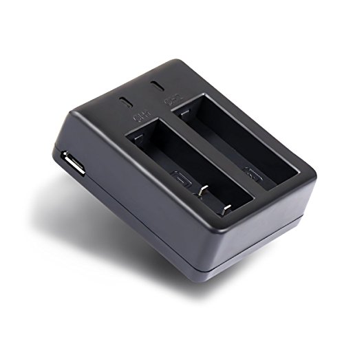 2 x 1050MAH Rechargeable Action Camera Battery(2Pack) and USB Dual