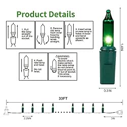 3 Sets Christmas Lights, 150 Count 33 FT Each Mini