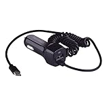 USB Type C Car Charger with Coiled USB Type C Cable for Samsung Galaxy S8/S8 Plus/Galaxy S9/S9+ , Moto Z Force Droid/Z2 Force/Z Play/Moto X4, Google Pixel/XL/2 XL and more Android Phones / iPhone