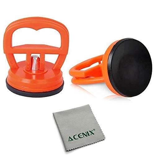 ACENIX® 2 Pack Car Dent Remover Heavy Duty Suction Cup for Dents, Glass, Screen, Tile, and Fridge Lifting Powerful Repair Tool for Vehicle Body & LCD Screen Opening Includes Cleaning Cloth
