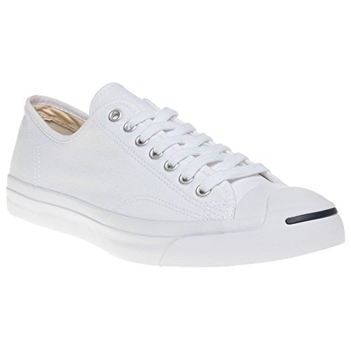 Converse Jack Purcell Canvas Men/Women White Sneakers (8.0 Men/ 9.5 Women)