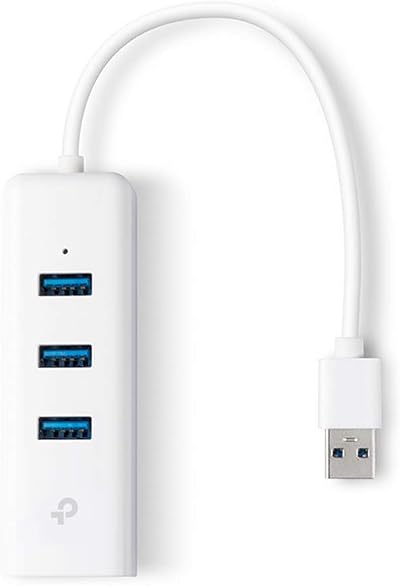 TP-Link UE330 USB 3.0 to Ethernet Adapter 3-Port Gigabit LAN Plug & Play