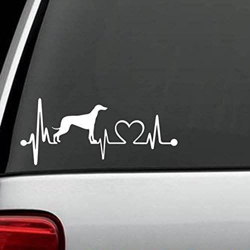 Greyhound Dog Heartbeat Monitor Decal Sticker Vinyl Sticker Decal For Car Truck SUV Window Vinyl Sticker
