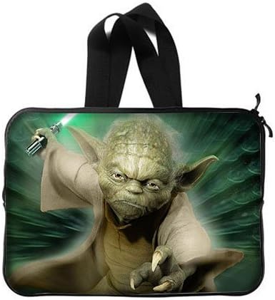 Custom Star Wars Yoda Pattern Laptop Notebook Computer Netbook Soft Neoprene Sleeve Bag Case Cover for Apple Macbook Pro 15 inch(Two Sides)