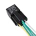Ehdis Car Truck Relay Socket Harness kit 5 Pin 5 Pre-wired 24V 40 Amp SPDT Bosch Style, Automotive Motor Relay Contactor Switches Power, Pack of 5