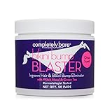Completely Bare Bikini Bump Blaster Pads- All Natural Antioxidants, Witch Hazel & Green Tea, Prevents Ingrown Hairs and Bumps, Gentle Exfoliating Treatment Wipes, Cruelty-Free Vegan Formula, 50ct