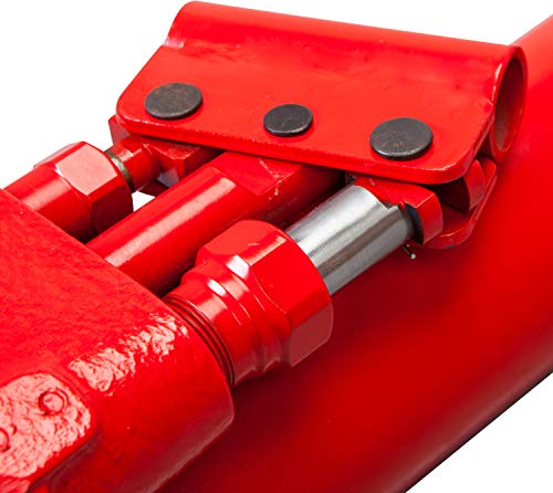 BIG RED T30808 Torin Hydraulic Long Ram Jack with Double Piston Pump and Clevis Base (Fits: Garage/Shop Cranes, Engine Hoists, and More): 8 Ton (16,000 lb) Capacity, Red - Image 6