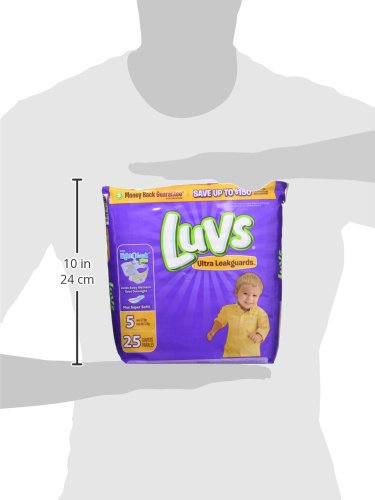 Luvs Ultra Leakguards Diapers Size 5, 25 Count