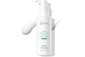 MAKEP:REM MAKE P:REM Safe Me. Relief Moisture Cleansing Milk, Gentle Makeup Remover for Sensitive Skin with Soy Protein, Korean Skin Care, 200ml, 6.76 Fl.Oz.