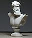Greek Roman King God Zeus Bust Head Alabaster Statue Sculpture 6.3΄΄