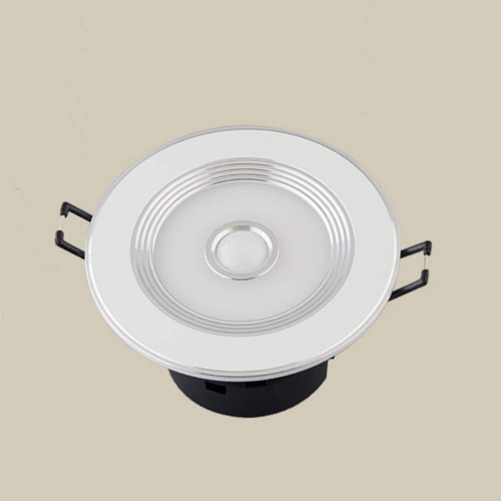 GLBS 5W/7W Infrared Intelligent Human Body Induction Embedded Infrared Ceiling Panel Light Household Indoor 120° LED Recessed Highlight Gradient Downlight Light Control Illumination Panel Light