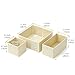 EZOWare Set of 6 Nursery Drawer Storage Folding Closet Dresser Office Organizer Basket Divider Bins for Bras, Socks, Underwear, Tie, Scarves, Gloves, Diaper, Toys, Brush, Accessories and More - Beige