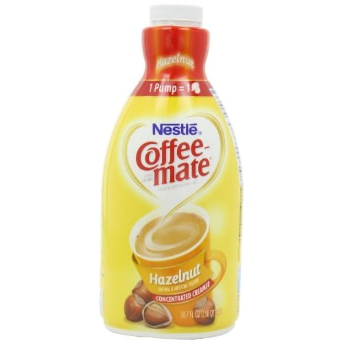 Coffee-mate Coffee Creamer, Hazelnut Pump Bottle, 1.5L (Pack of 2) image