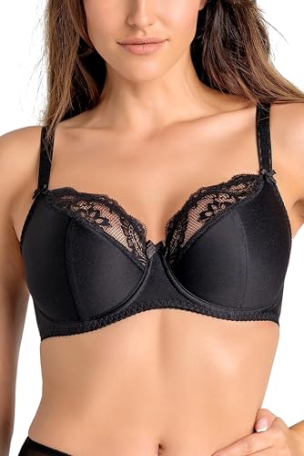 Teyli Soutien-Gorge Élégant À Armatures pour Femme – Soutien-Gorge Coque À Armatures, Modèle Confortable Et Délicat avec Maintien Parfait Et Coupe Féminine Noir 90I