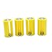 JETEHO Yellow 3 AA to 1 D Converter - Parallel AA to D Battery Adapters Holder Case,Pack of 4
