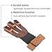 Krayney Adult Youth Archery Leather Gloves Finger Protector Shooting Hunting Arrow Bow Archery Protective Gear Accessories (Brown-Youth Size)